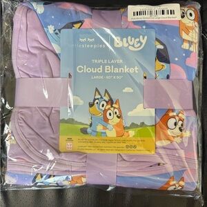 Little Sleepies Bluey Purple Cloud Blanket